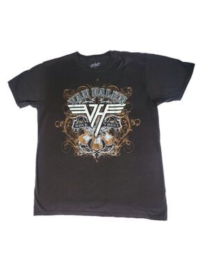 Van Halen T-shirt Large Bold graphic Brown Short Sleeves 100% Cotton